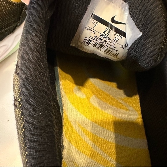 Nike Womens M2K Tekno Black Twill Denim Size 7 BV0970 001 Yellow Mint Colorway - Picture 8 of 11